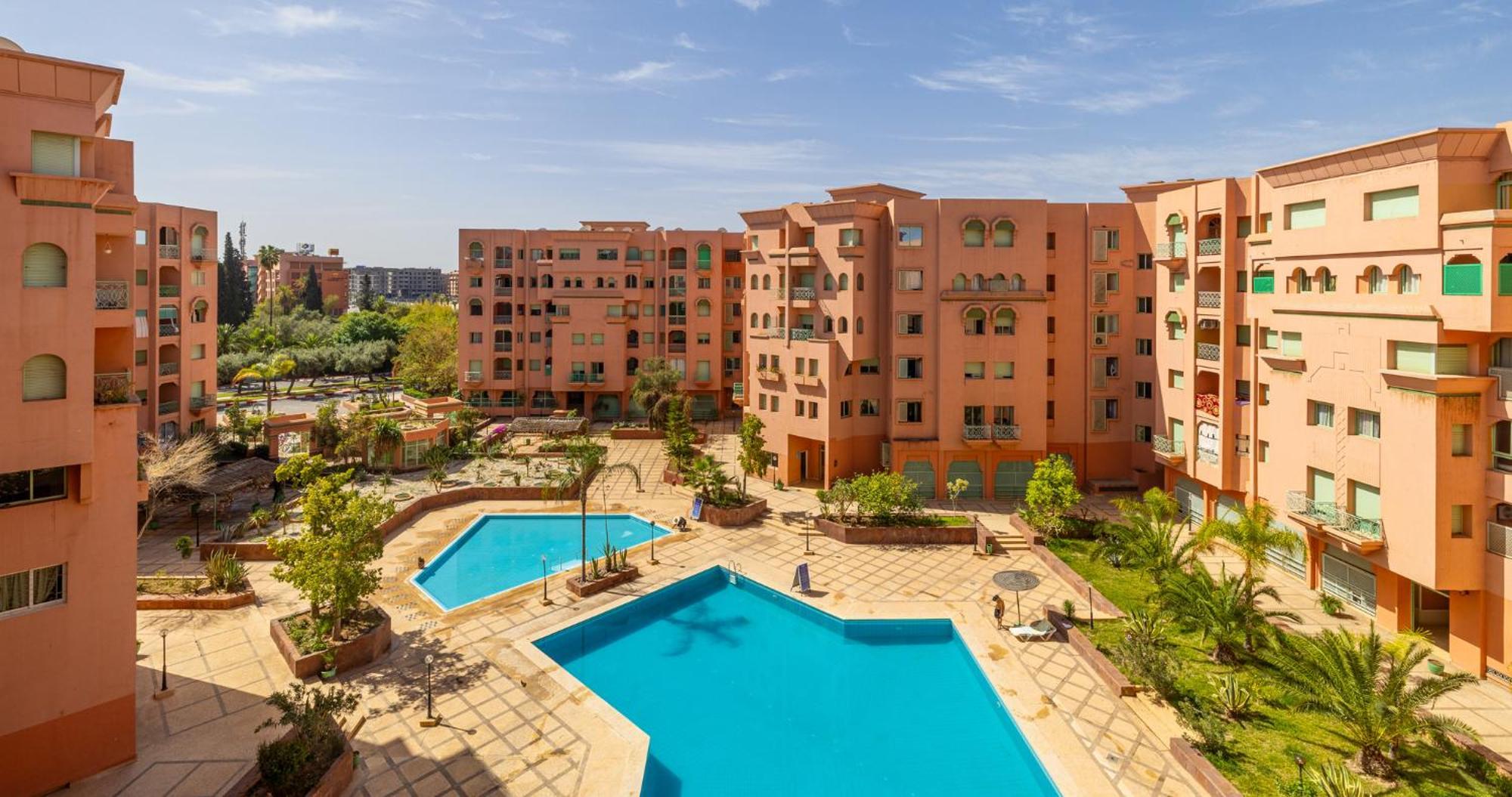 Charming 2-Bed Oasis Pool View Leilighet Marrakesh Eksteriør bilde